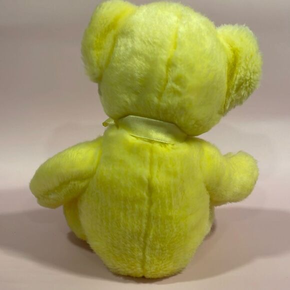 Russ Berrie Bear Yellow Teddy Bear Scorpio Horoscope Bear 10.5” long Good Used… - Picture 4 of 8